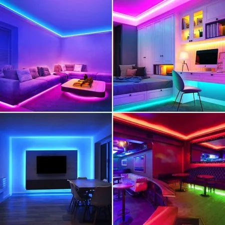 Smart RGB LED Strip Lights – Vibrant Colors, Music Sync, & App Control