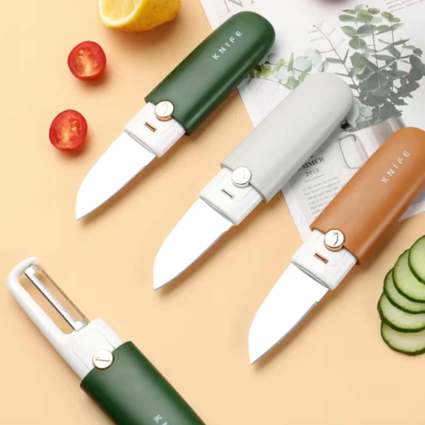 Stainless Steel 2 in 1 Knife with Peeler, Fruit Cutting Knife & Peeler No Ratings