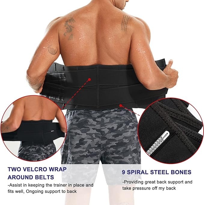 Waist Trainer Trimmer for Men Tummy Control Shapewear Neoprene Sweat Belt Slimming Body Shaper