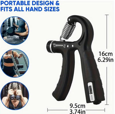 Grip Strength Trainer Hand Squeezer Adjustable Resistance With Digital Counter